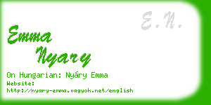 emma nyary business card